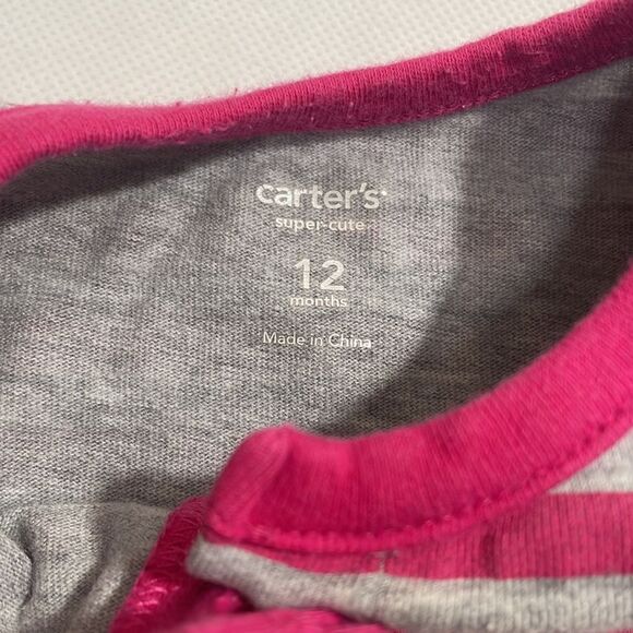 Carters Girls Pink/Gray long sleeve top - Picture 3 of 3